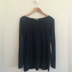 Hard Tail Forever Long Sleeve Navy Shirt with Flared Sleeves M